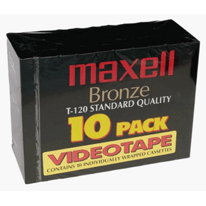 Maxell Bronze T-120 VHS (10-Pack)