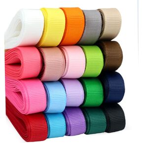 Grosgrain Ribbon 2 Inch Ribbon 20 Solid Color Ribbon Assortment, 2" X 2 Yard Each, Total 40 Yds Per Package, Wide Ribbon Grosgrain Thick Ribbon Hair Ribbon for Hair Bows