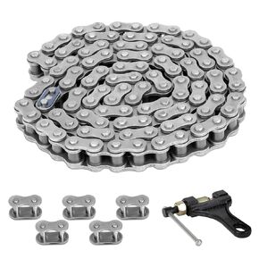 Belleone 428H Motorcycle Chain 114 Links with Chain Breaker, Heavy Duty Drive Chain for 50cc 70cc 90cc 110cc 125cc ATV, Dirt Bike, Mini Bike, Scooter, Pit Bike, Go Kart Chain with 5 Free Master Links…