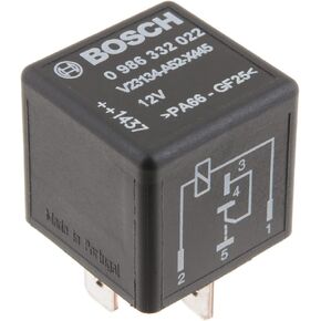 BOSCH 0986332022 Changeover Mini Relay - 5 Pins, 12 V, 40/60 A - Single