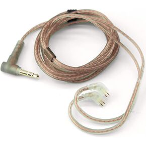 FAAEAL KZ ZST Earphone Upgraded Cable 2 Pin 0.75mm OFC Replacement Detachable Cable 3.5mm Gold-Plated Replacement Earphone Wire for KZ ZSR ED12 ES4 ZS10 AS06 AS10 EDX Headphones (No Mic, B Pin)