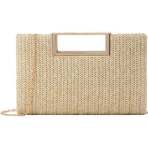 Straw Clutch Top Handbags Raffia Bag Purse Woven Tote CrossBag for Women Beach Summer Travel 2024