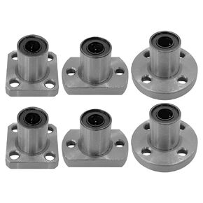 6 قطع محامل كروية خطية 6 مم، LM6UU دائرية/مربعة/بيضاوية شفة كروية الحركة الخطية لطابعة ثلاثية الأبعاد بعمود خطي 6 مم in Kuwait