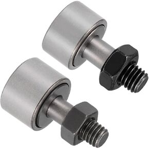 Uxcell CF8 CF6 Cam Follower KR19 KR16 محمل أسطوانة إبرة، قطر الأسطوانة 19 مم 16 مم، عرض الأسطوانة 11 مم، مسمار قياسي M8 M6 4 قطع in Kuwait