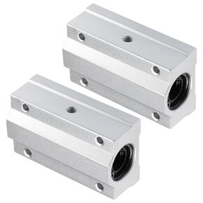 2pcs SCS12LUU Linear Slide Blocks, [12mm Bore] Steel Linear Motion Bearing for CNC Machines Packaging Equipment 3D Printers Use
