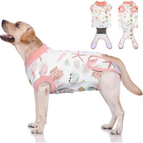 IDOMIK Dog Recovery Suit After Surgery,Breathable Dog Surgery Recovery Suit for Female Male Dogs Cats,Dog Surgical Onesie for Spay Neuter Surgery,E-Collar Cone Alternative Anti-Licking Abdominal Wound in Kuwait