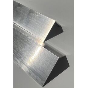 Aluminum 6063 Angle, 2" x 2"x 8", 1/16" Width (Pack of 2)