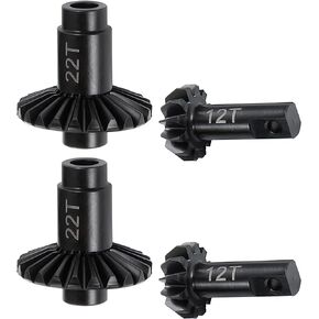 TRX4M Gear 4 قطع 22/12T فولاذ تشكيله 1/18 RC الزاحف الدائري ترس ترس ترس 22/12T المحور تروس حلزونية تفاضلية لـ 1/18 RC الزاحف TRX4M ترقيات الملحقات in Kuwait