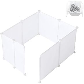 Pet Litter Box Enclosure Splash Guard,DIY Extra Large 26'x26'x17' Cat Litter Box Shields for Open Top Litter Pan.Small Animal Pen for Hamsters, Guinea Pig，etc.(Litter Box Not Included)