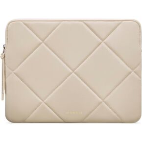 Comfyable Cute Tablet Sleeve for Women, Compatible for iPad Pro 11 Inch M2 M1 4th / 3rd Gen 2022/2021 / iPad Air 2022 & Smart/Magic Keyboard w/ Pencil Holder - Quilted PU Leather Slim Bag Case