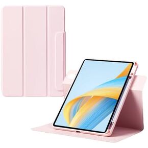 Slim Folder Case with Triple 360 Degree Rotating Stand for Huawei MatePad 11.5 (2023) BTK-W00 BTK-W09 S-Pen Stand Shock Proof Auto Wake/Sleep (Light Pink)