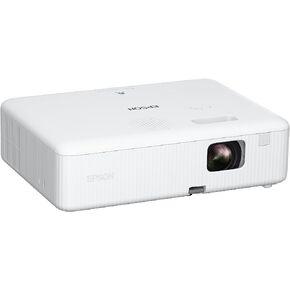 جهاز عرض Epson EpiqVision Flex CO-W01 المحمول، 3 شرائح 3LCD، شاشة عريضة، 3000 لومن لون/سطوع أبيض، مكبر صوت مدمج 5 وات، ترفيه منزلي وعمل 300 بوصة، جاهز للبث (متجدد)