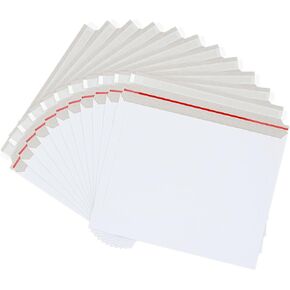 50 Pcs Rigid Mailers 11x14In, White Flat Paperboard Envelopes, No Bend Documents, Photo, Prints. Peel and Seal