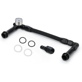 4150 Braided Fuel Line AN6 Dual Feed Fuel Line With Pressure Gauge for Holley 4150 Based Carburetor