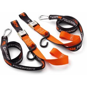 Premium KTM Tie Down Set, U6910047, (2 Pack) Features Built-in Soft Tie Loops, Clip Hooks and Hooks