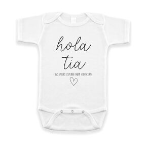 Hola Tia Spanish Surprise Pregnancy Announcement for Aunt - New Baby Announcement Gift for Sister (White)