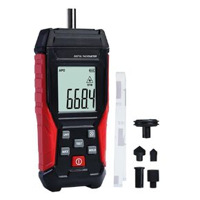 2-in-1 Digital Tachometer Non-Contact RPM Gauge Tester Meter 3~100000RPM and Contact Tach Speed Meter 3~19999RPM Handheld Tachometer with Backlight, Data Hold, MAX/MIN, Auto Power Off