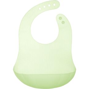 Olababy Fold N Go Silicone Baby Bib w Travel Case | Soft, Lightweight, Waterproof Bibs for Infants & Toddlers | BPA Free