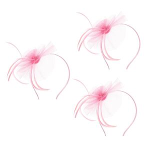 3 pcs mesh headband bridal headpieces for wedding flower veil headband fascinator veil headband wedding hat prom hair clips Dance Party Headdress bride the flowers photo