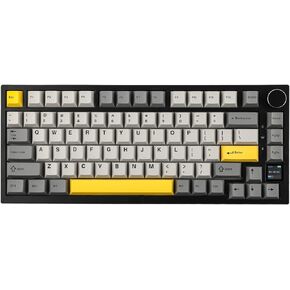 EPOMAKER Ajazz AK820 Pro 75% Mechanical Keyboard, Gasket-Mounted Gaming Keyboard with TFT Smart Display&Knob, Bluetooth 5.1/2.4G Wireless/Type-C Wired Custom Keyboard (Grey, Gift Switch)
