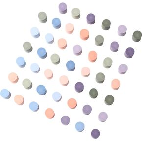 12Pcs 48Pcs Triangular Cylinder Rubber Erasers Gradient Color Kawaii Erasers Pencil Eraser for Kids Drawing Writing Aesthetic Jelly Erasers Office School (Pink, Cylinder-12pcs)
