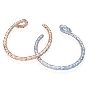 Pair of Fake Nose Rings - Comfortable 20 gauge Clip on Nose Piercings - Handmade 7mm 14k gold & Sterling Silver Faux Piercing Hoops