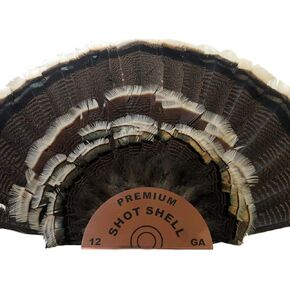 Premium Shot Shell Turkey Fan Mount (1) Large Sized Trophy Fan Display Plaque kit Copper for a Real Shot Shell Look, by Far The Best Looking Turkey Mounts, Sleek Clean Look