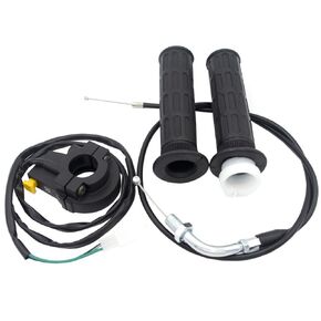 Throttle Cable 7/8" 22mm Handlebar Grip Throttle Cable Kill Switch Set for 49cc to 80cc Engine Parts Motorized Bicycle Push Mini Bike