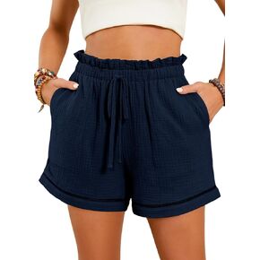 Dokotoo Womens Casual Shorts High Waisted 2024 Fashion Beach Cruise Shorts Cute Comfy Summer Shorts with 2 Pockets S-XL