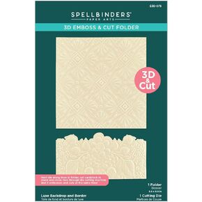 Spellbinders Luxe Backdrop and Border Embossing Folder, Clear