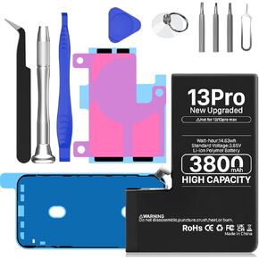 WAVYPO Battery for iPhone 13 Pro, Upgraded 3800mAh High Capacity New 0 Cycle Battery Replacement for iPhone 13 Pro Model A2636 A2638 A2639 A2640 A2483 with Repair Tool Kits