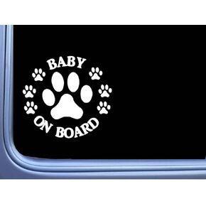 Baby on Board Dog Rescue L498 6" Sticker Decal