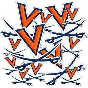 Desert Cactus University of Virginia Cavaliers UVA Wahoos Stickers Vinyl Decals Laptop Water Bottle Car Scrapbook T3 (Type 3-1)