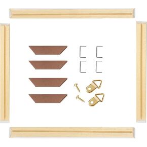 DIY Wood Canvas Frame Kit Stretch Canvas Frame Solid Wood Stretcher Bars for Easy Assembly and Perfect for for Oil Paintings, Prints, Stretching, Canvases