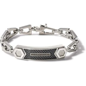 Bulova Mens Precisionist Stainless Steel Tuning Fork Chain Link ID Bracelet