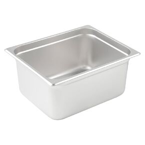 Winco Anti-Jamming Steam Pan, Half-Size x 6-Inch, Standard Weight,Stainless Steel,Medium