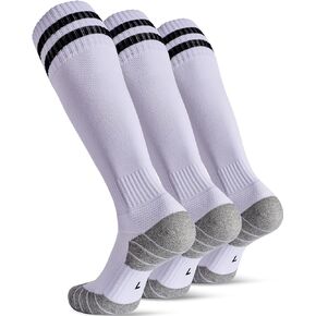 CWVLC Soccer Socks for Kids Youth Adult, Cotton Football Softball Baseball Socks