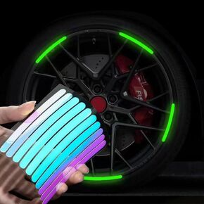 100 قطعة من الملصقات العاكسة للضوء، عاكسة للضوء، عاكسة لعجلات الدراجات النارية والسيارات والدراجات النارية، ملصقات عاكسة للضوء لتزيين السلامة الليلية وملصقات عاكسة ذات حافة عالمية - متدرجة in Kuwait