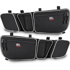 Kemimoto X3 Front Door Bags Compatible with Can am Maverick X3 MAX Turbo R X DS Turbo X RS Turbo R 2017 2018 2019 2020 2021 2022 UTV UpperDoor Storage Bags with Removable Knee Pad and Cup Holder