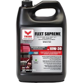 Triax Fleet Supreme ESP 10W-30 Ultimate Full Synthetic, Friction Modified, API CK-4, Heavy Duty Diesel Engine Oil with Moly, Performance Boosted, Superb Powerstroke Performance (1 Gallon)