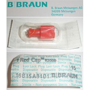 Red Cap Dual Function Luer Lock Plug 20-Pack Sterile for Male Or Female Connectors Syringes Tips IV Admin Sets R2000B R2000