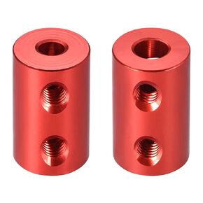 2pcs 4mm to 5mm Shaft Coupling Set Screw, L20 x D12 Bore Rigid Shaft Coupler Joint Connector Aluminum Alloy for 3D Printer,DIY Robots, CNC Machine,Motor Accessories, Red