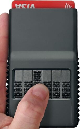 2.0 - For Men & Women - Black Satin Tactical Grip with Money Clip - Front Pocket Credit Card Holder in Saudi Arabia