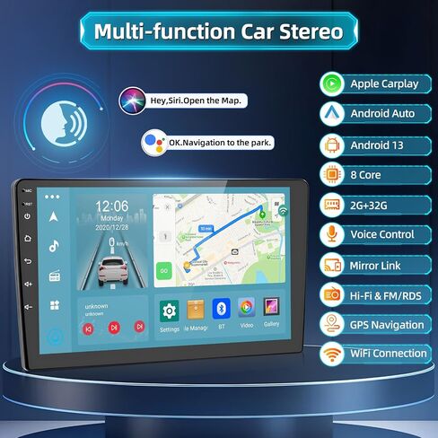 Podofo [2+32G] 8-core Car Stereo Radio for Ford Edge 2015 with Wireless Apple CarPlay & Android Auto 9" Touch Screen Bluetooth Audio with GPS Navigation Mirror Link WiFi FM AM RDS Backup Camera in Saudi Arabia