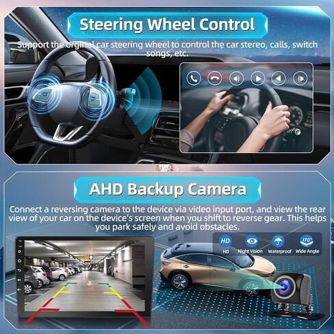 Podofo [2+32G] 8-core Car Stereo Radio for Ford Edge 2015 with Wireless Apple CarPlay & Android Auto 9" Touch Screen Bluetooth Audio with GPS Navigation Mirror Link WiFi FM AM RDS Backup Camera in Saudi Arabia