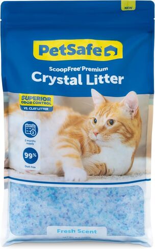 PetSafe ScoopFree Premium Lavender Crystal Litter, 3-Pack – Lightly Scented Litter – Superior Odor Control – Low Tracking for Less Mess – Lasts Up to 6 Months, 24 lb Total (3 Pack of 8 lb Bags) in Saudi Arabia