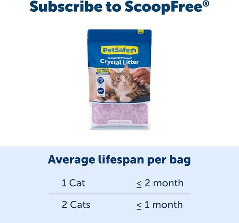 PetSafe ScoopFree Premium Lavender Crystal Litter, 3-Pack – Lightly Scented Litter – Superior Odor Control – Low Tracking for Less Mess – Lasts Up to 6 Months, 24 lb Total (3 Pack of 8 lb Bags) in Saudi Arabia
