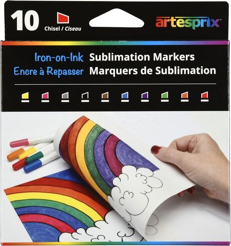 Iron-on-Ink Markers for Sublimation Printing & Drawing, Basic Color Fine Tip, 10 Color Set in Saudi Arabia