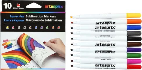 Iron-on-Ink Markers for Sublimation Printing & Drawing, Basic Color Fine Tip, 10 Color Set in Saudi Arabia