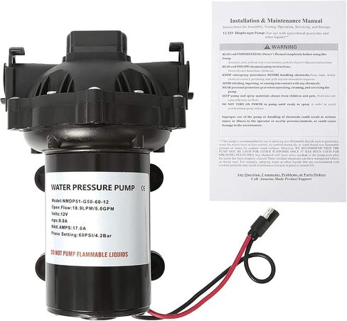 12 فولت مضخة الحجاب الحاجز للمياه العذبة 18.9 غاز البترول المسال/دقيقة 5.0 GPG 60 PSI مضخة الحجاب الحاجز لقارب Carava RV البحرية in Saudi Arabia